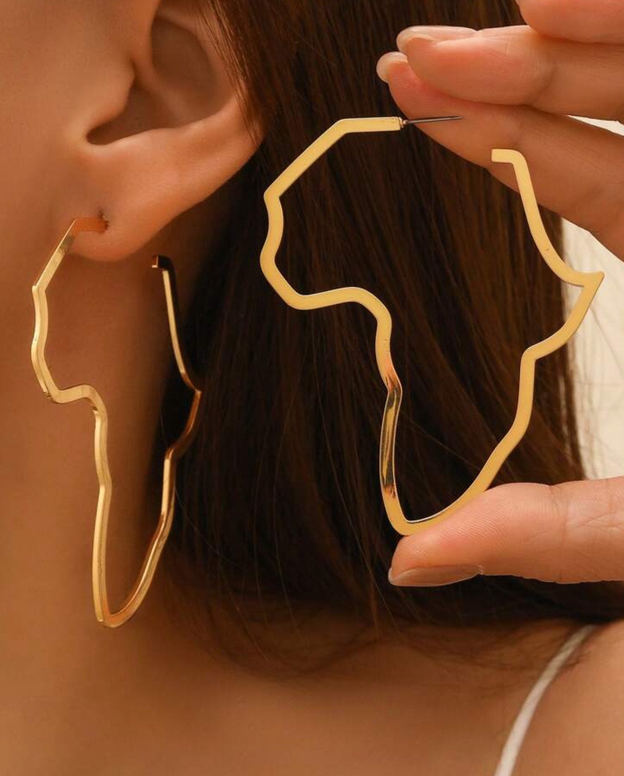 African map shaped Earrings